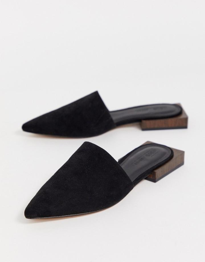 Asos Design Magic Flat Mules In Black - Black