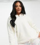 Vai21 Polar Fleece Sweatshirt In Cream-white