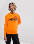 Ellesse Sweat With Large Chest Logo In Orange - Orange