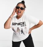 Asos Design Curve T-shirt With Spice Girls Print In White