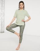 Nike Yoga Dry Layering T-shirt In Olive Green