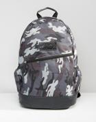 Heist Gray Camo Backpack With Leather Look Trims - Gray