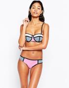 Little Mistress Color Block Contrast Bikini Set - Multi