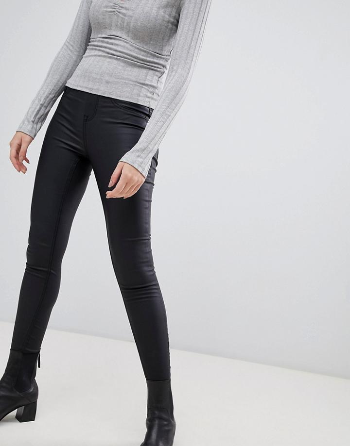 New Look Coated Jeggings - Black