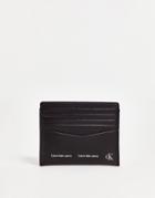 Calvin Klein Jeans Logo Stripe Cardholder In Black