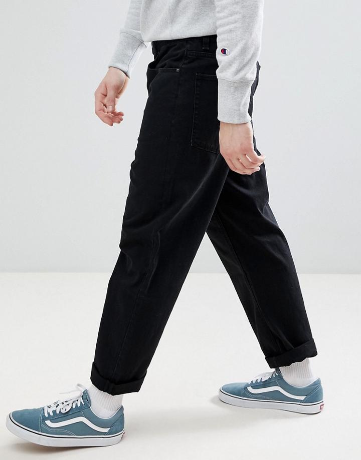 Asos Design Skater Jeans In Black