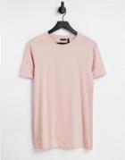 Asos Design Muscle Fit T-shirt With Crew Neck In Light Pink