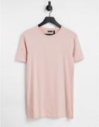Asos Design Muscle Fit T-shirt With Crew Neck In Light Pink