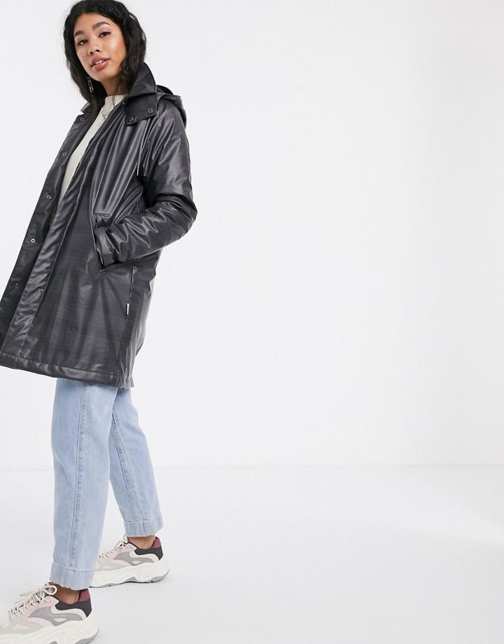 Rains Waterproof Check Mac Coat-gray