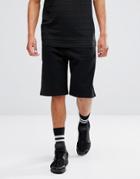 Asos Oversized Jersey Short In Black - Black