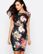 Jessica Wright Kimmie Floral Overlay Dress - Multi