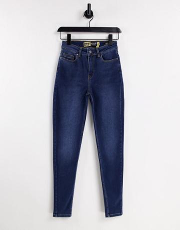 Superdry Superthermo Skinny High Waist Jeans In Indigo Blue-blues