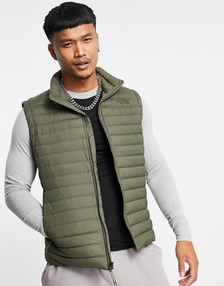 The North Face Stretch Down Vest In Green