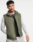 The North Face Stretch Down Vest In Green