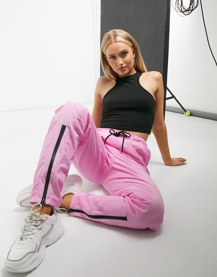 Ellesse Zip Front Sweatpants In Pink - Part Of A Set