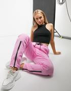 Ellesse Zip Front Sweatpants In Pink - Part Of A Set
