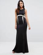 Forever Unique Olympia Maxi Dress With Waist Embelishment - Black