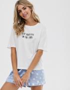 Asos Design Mix And Match 100% Modal Star Embroidered Tee