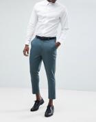 Asos Tapered Suit Pants In Petrol Blue - Green