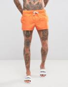 Asos Swim Short In Orange In Super Short Length - Orange