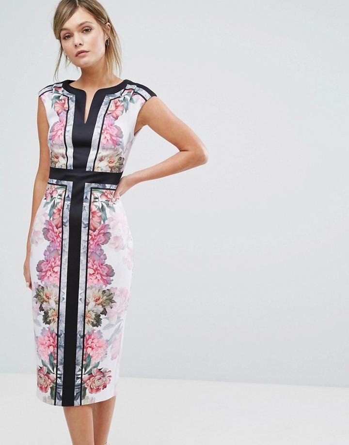 Ted Baker Shawnie Fitted Floral Bodycon Dress - Multi