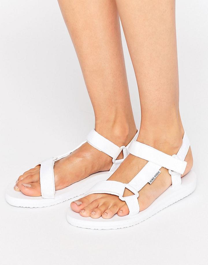 Vero Moda Side Buckle Sandals - White
