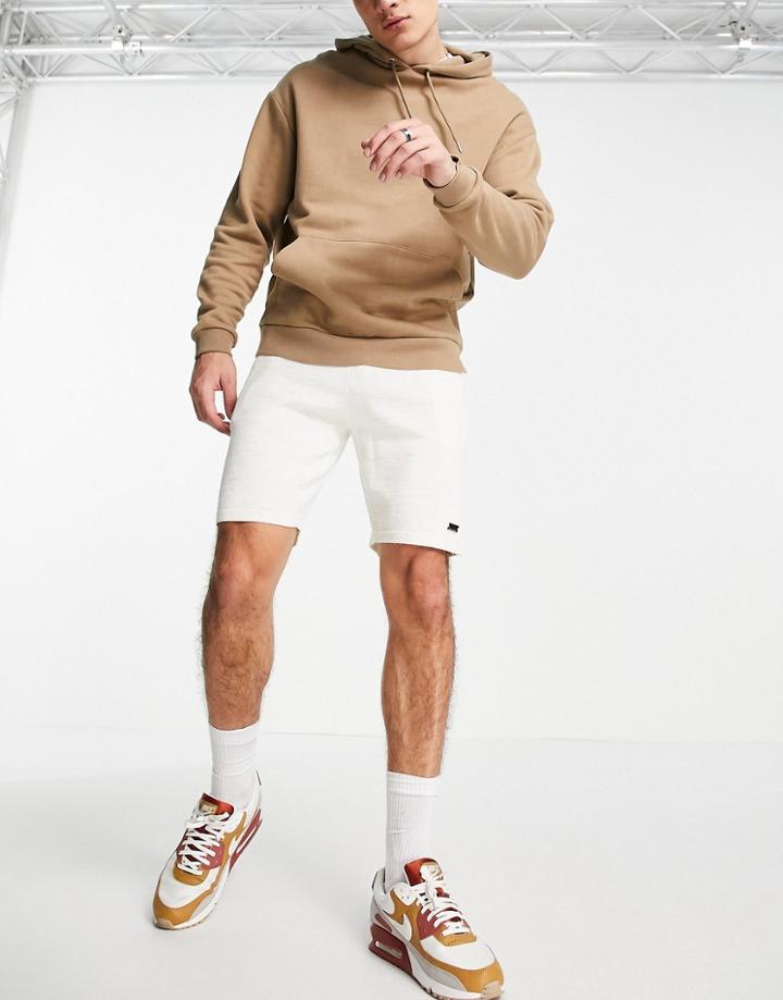River Island Set Linen Shorts In Ecru-white