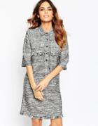 Asos Frayed Shirt Dress
