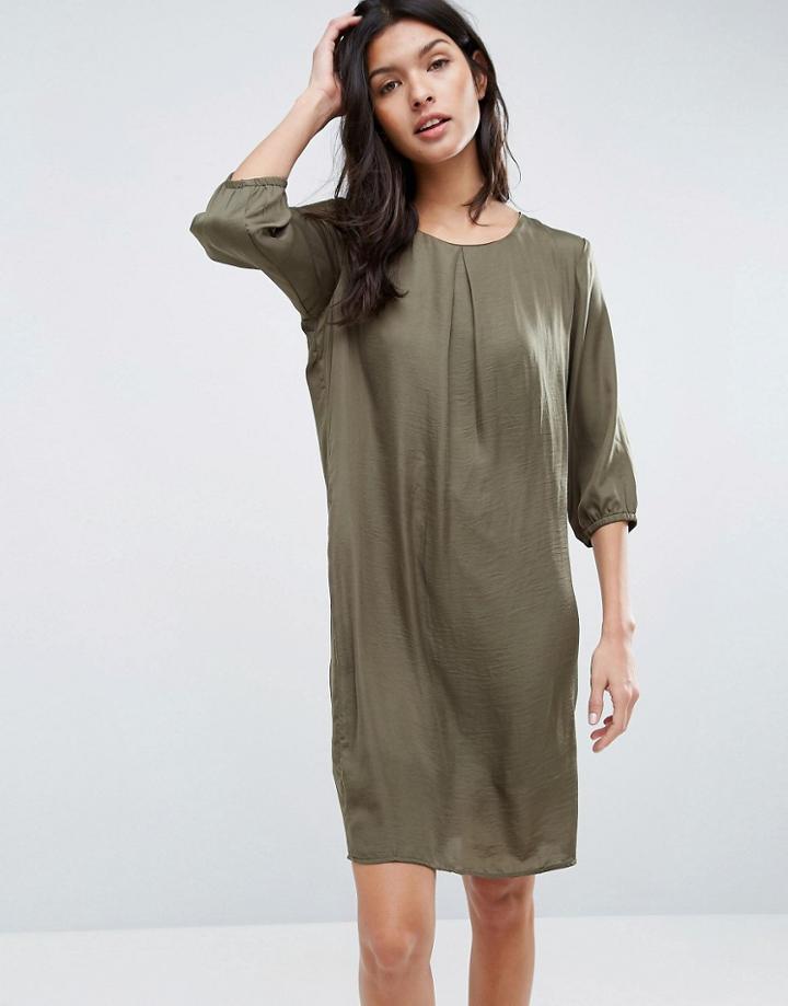 B.young 3/4 Sleeve Shift Dress - Green