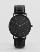 Asos Design Classic Watch With Patent Strap In Black