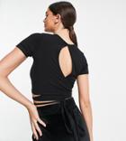 Hoxton Haus Tall Strappy Gym Crop Top In Black