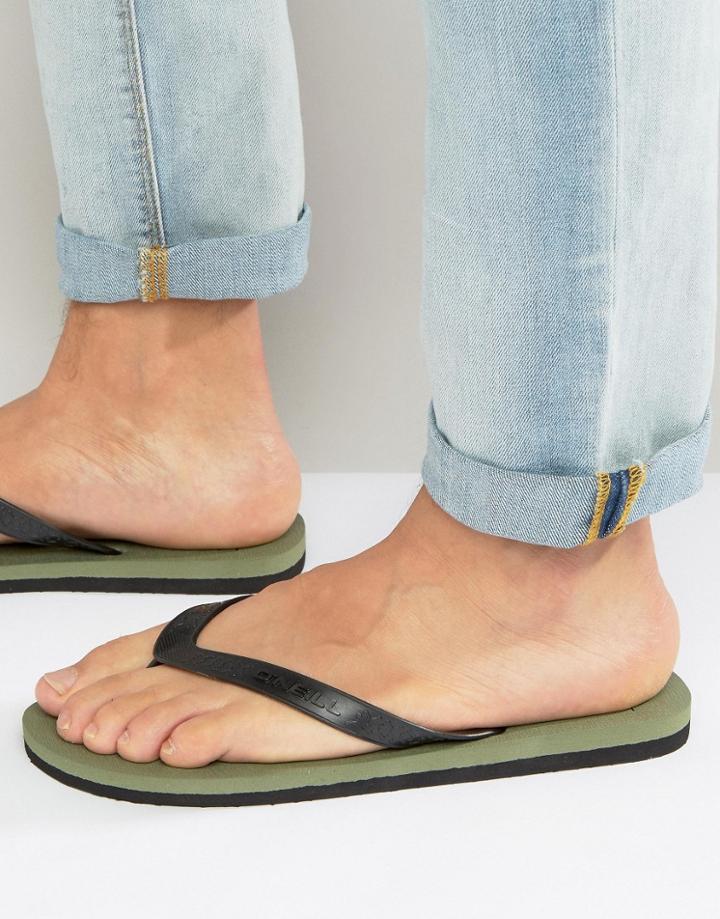 O'neill Friction Flip Flops - Green