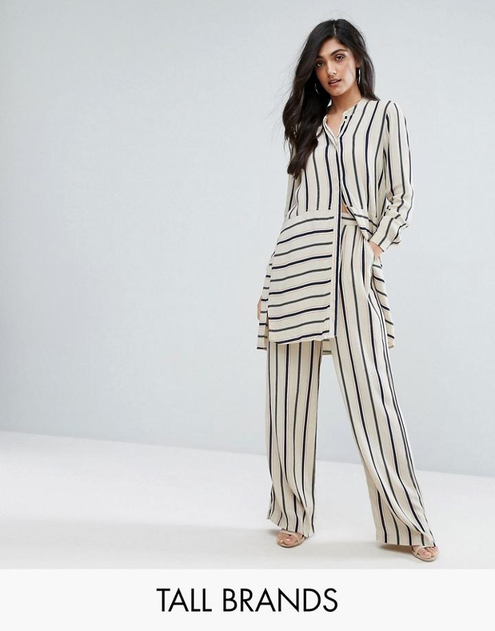 Y.a.s Tall Stripe Wide Leg Pant Co-ord - Multi