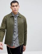 Only & Sons Coach Jacket In Cotton Twill - Green