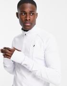 Asos 4505 Icon Training Muscle Fit Sweatshirt With Quarter Zip And Quick Dry-white