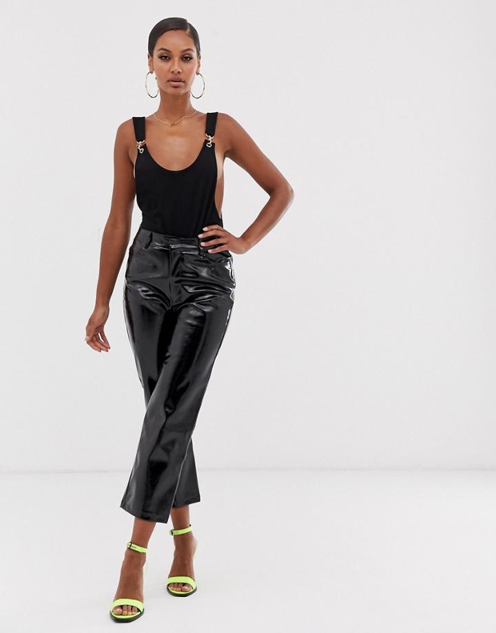 Lioness Marry The Night Vinyl Pants In Black - Black