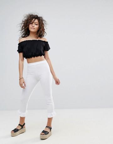 Lasula Frill Pant - White