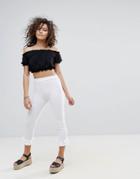 Lasula Frill Pant - White