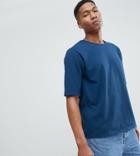 Noak Oversized T-shirt In Premium Textured Jersey-navy