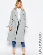 Asos Curve Duster Coat - Duck Egg