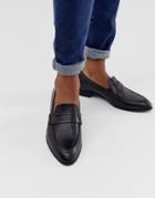 Vagabond Black Leather Loafers - Black