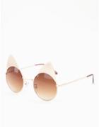 Jeepers Peepers Exaggerated Frame Sunglasses-gold
