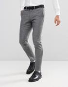 Jack & Jones Premium Slim Tweed Suit Pants-gray