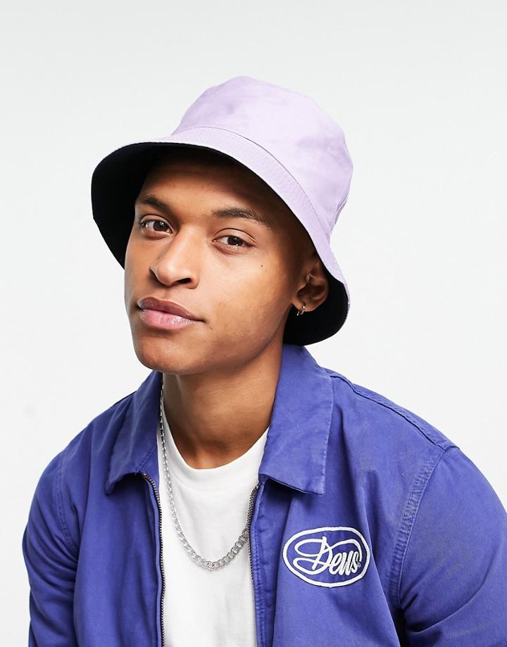 Bando Linen Reversible Bucket Hat - Part Of A Set-purple