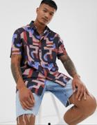 Asos Design Relaxed Fit Painted Print Shirt