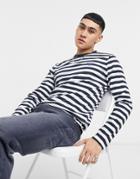 Barbour Beacon Long Sleeve Striped Sweatshirt In Navy
