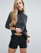 Pull & Bear Ribbed Jersey Sweater - Gray