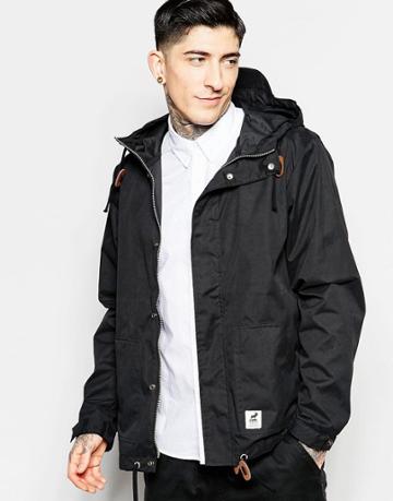 Fat Moose Sailor Jacket In Black - Black