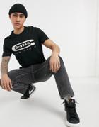 G-star Graphic Organic Cotton Chest Logo Slim Fit T-shirt In Black