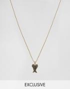 Seven London Wings Pendant Necklace In Gold Exclusive To Asos - Gold
